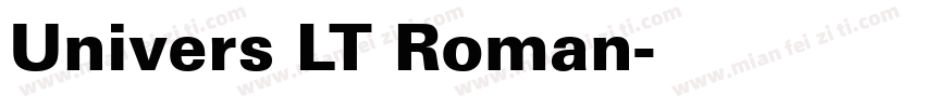 Univers LT Roman字体转换